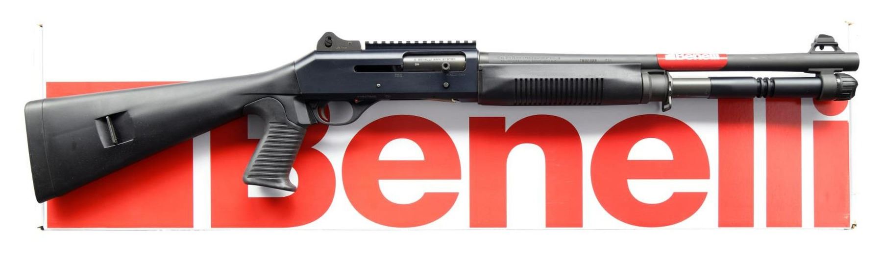 BENELLI M4 TACTICAL SEMI AUTO SHOTGUN.