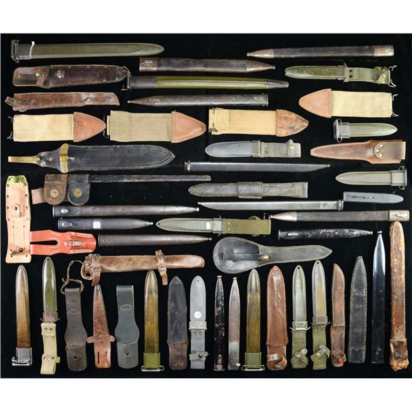 47 MILITARY BAYONET SCABBARDS, FIGHTING KNIFE