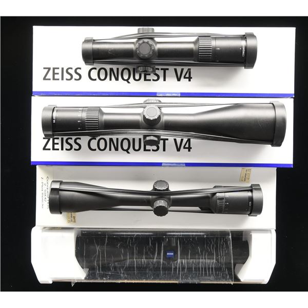 4 ZEISS VARIABLE POWER RIFLE SCOPES.
