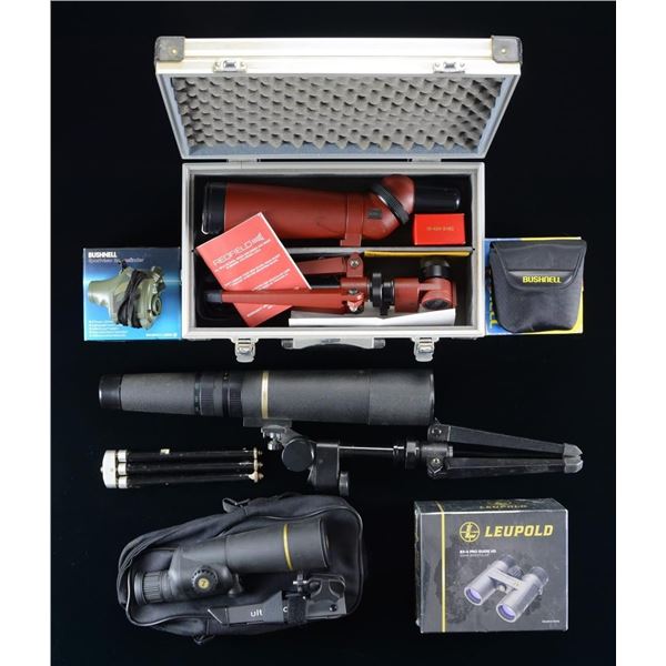 SPOTTING SCOPE & BINOCULAR LOT.