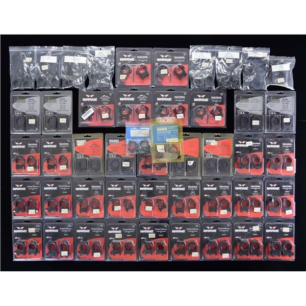 47 WARNE RING SETS; 1 , 30mm & 34mm.