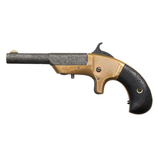 UNMARKED BRASS SINGLE SHOT PISTOL.