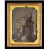 Image 1 : FASCINATING 1/2 PLATE TINTYPE OF A FRONTIER FAMILY