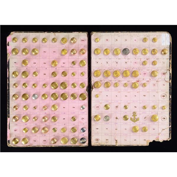 2 BUTTON SAMPLE CARDS FROM FRANCE.