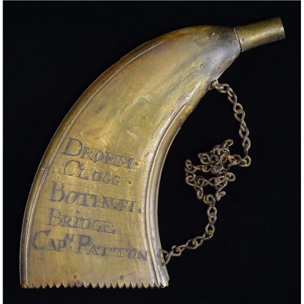 EARLY SCOTTISH FLAT STYLE POWDER HORN.