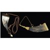Image 2 : 2 VINTAGE SCOTTISH FLAT POWDER HORNS.