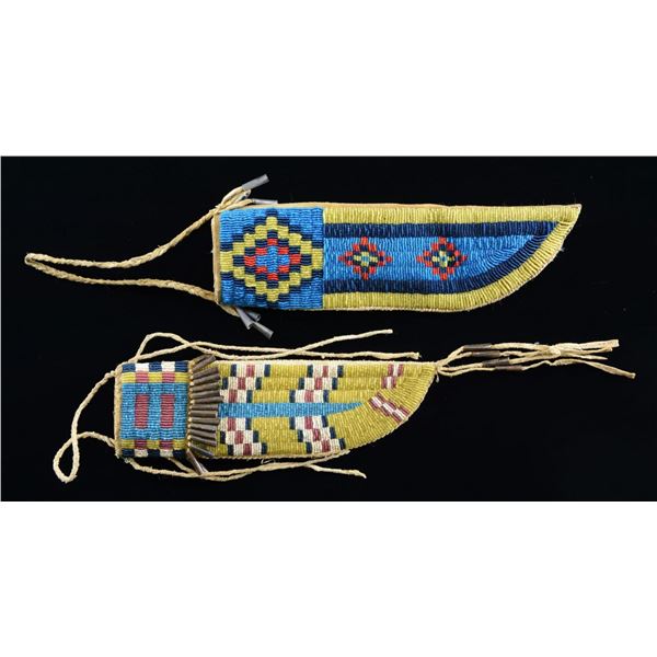 PAIR OF FINE DECORATIVE INDIAN BEADED KNIFE