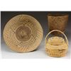 Image 1 : 3 NATIVE AMERICAN BASKETRY ITEMS LIKELY FROM THE