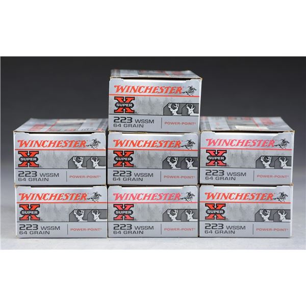 180 RDS. (7 BOXES) WINCHESTER 223 WSSM 64 GR.