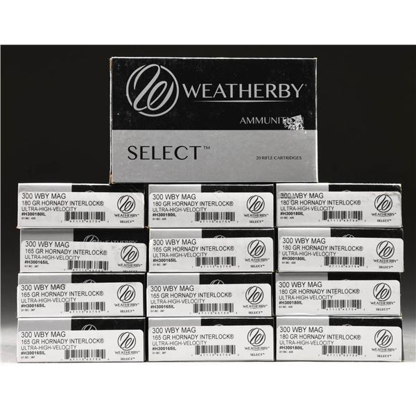 260 RDS. (13 BOXES) WEATHERBY 300 WBY MAG AMMO.