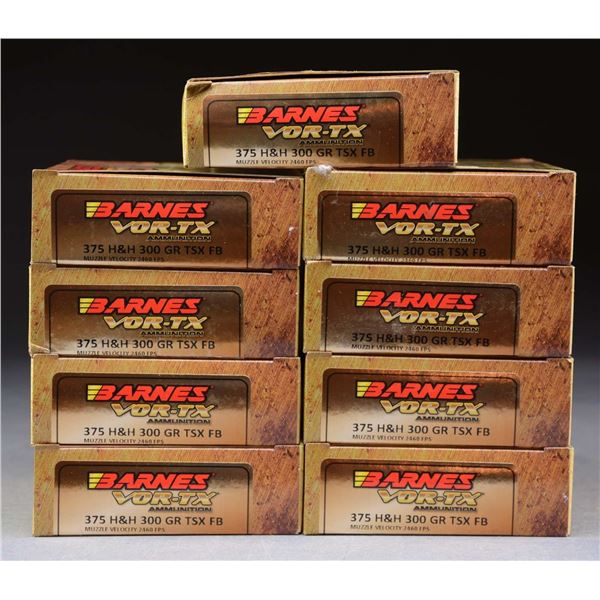 180 RDS. (9 BOXES) BARNES 375 H&H 300 GR. TSX FB.