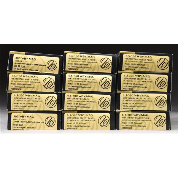 240 RDS. (12 BOXES) WEATHERBY 6.5-300 WBY. MAG.