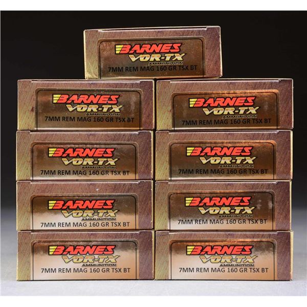 180 RDS. (9 BOXES) BARNES 7MM REM MAG. 160 GR. TSX