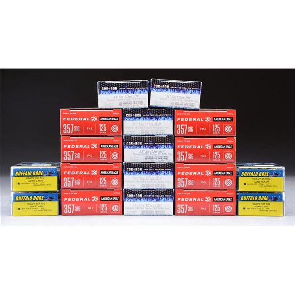 600 RDS. (18 BOXES) 357 SIG AMMO.
