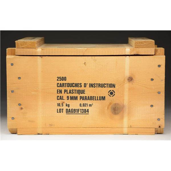 CRATE OF 9X19MM TRAINING AMMUNITION (2500 RDS).