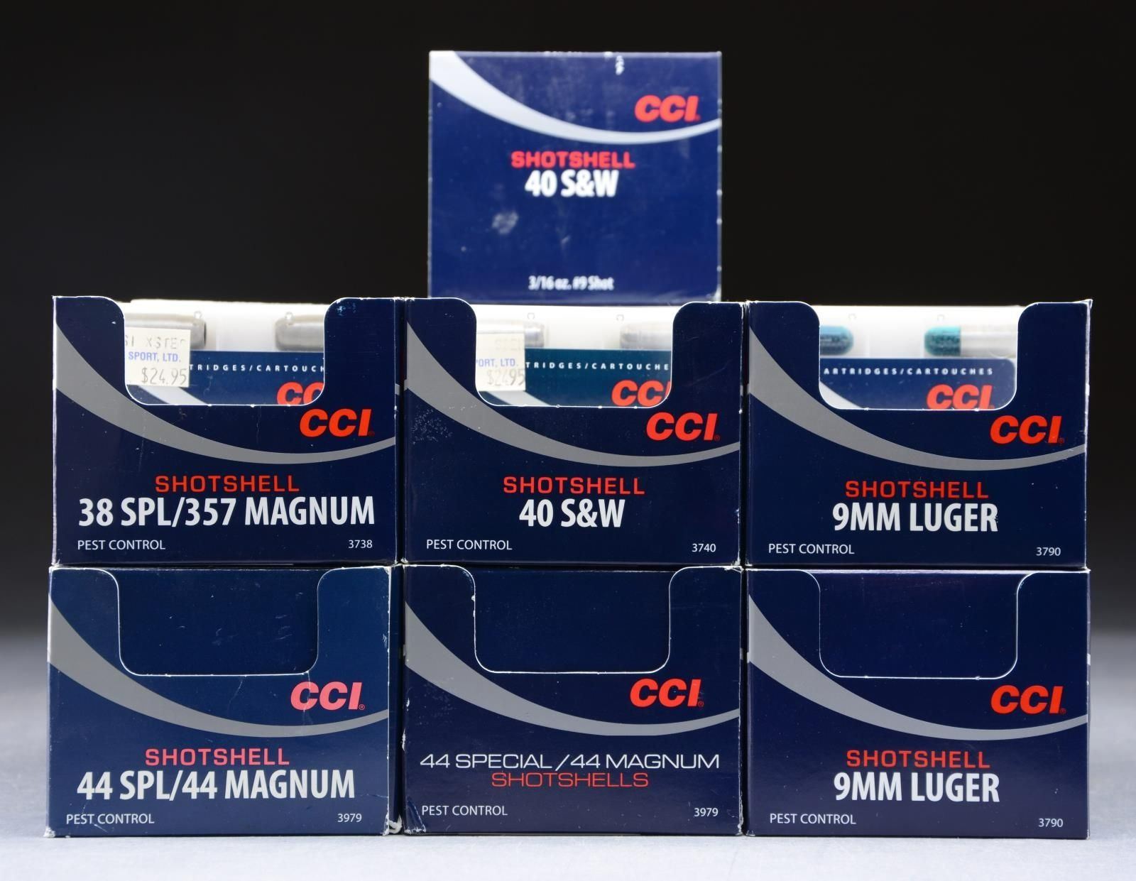 500 Shell 500 RDS. (15 BOXES) CCI PISTOL CAL. SHOT SHELLS. - Poulin Auctions