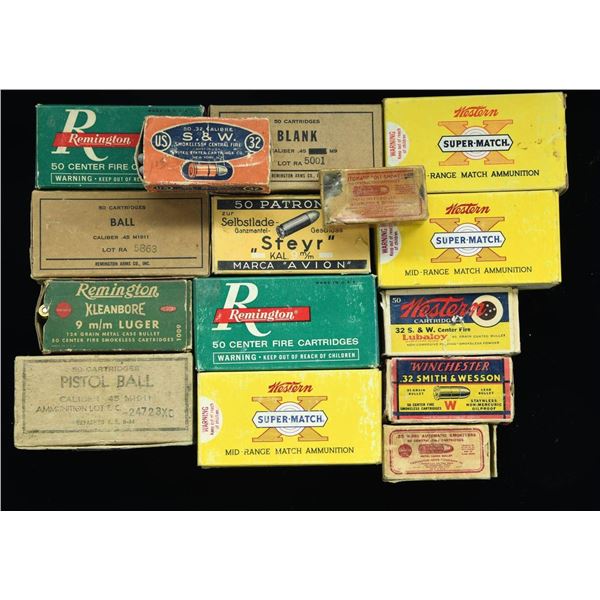 VINTAGE PISTOL AMMO LOT.