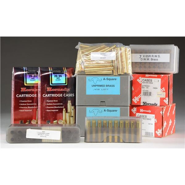 GROUPING OF DESIRABLE BRASS CASES FOR RELOADING.