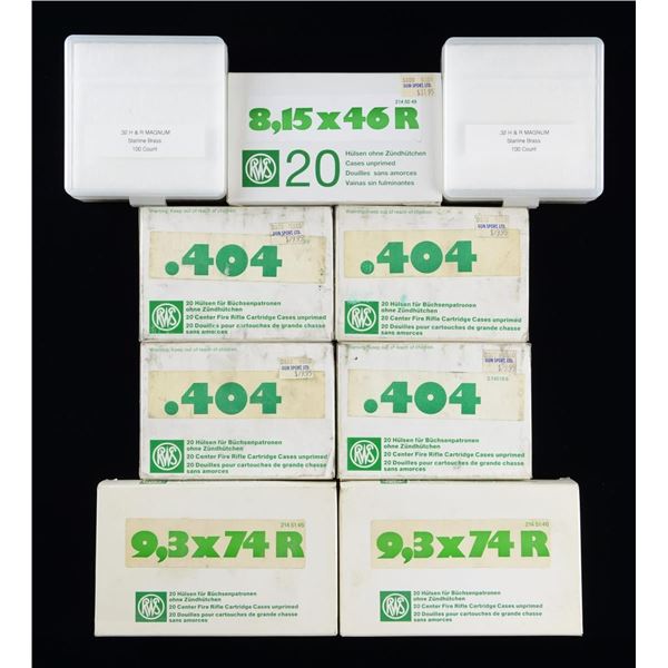 NEW UNPRIMED RWS & STARLINE BRASS FOR RELOADING.