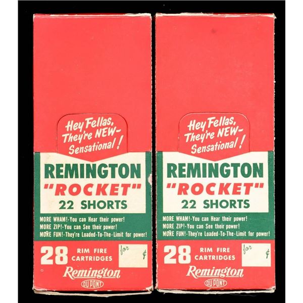 2 BRICKS OF RARE REMINGTON ROCKET 22 SHORT AMMO IN