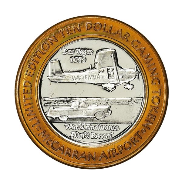 .999 Silver McCarran International Airport Las Vegas, Nevada $10 Limited Gaming Token