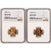 Image 1 : Lot of 1939 & 1939-S Lincoln Wheat Cent Coins NGC MS67RD