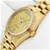 Image 4 : Rolex Mens 18K Yellow Gold Ruby and Diamond Day Date President Wristwatch