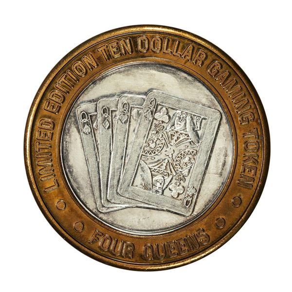 .999 Silver Four Queens Casino Hotel Las Vegas $10 Limited Edition Gaming Token