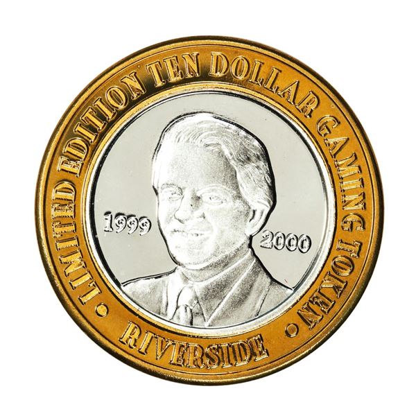 .999 Fine Silver Riverside Casino Laughlin, Nevada $10 Limited Edition Gaming Token