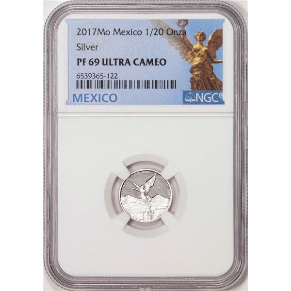 2017Mo Mexico Proof 1/20 onza Silver Libertad Coin NGC PF69 Ultra Cameo
