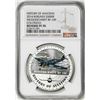 Image 1 : 2014 Burundi 5000 Francs History of Aviation Messerschmitt Silver Coin NGC Rev. PF70