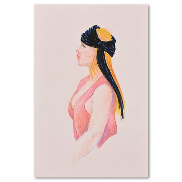 Charles Lynn Bragg "Rosie" Original Mixed Media on Paper