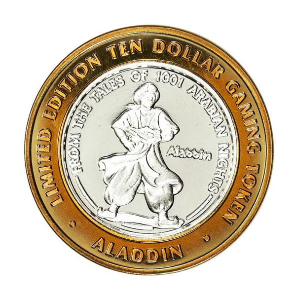 .999 Silver Aladdin Resort Casino Las Vegas, NV $10 Limited Edition Gaming Token