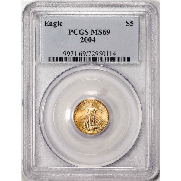 2004 $5 American Gold Eagle Coin PCGS MS69