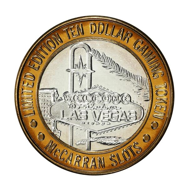 .999 Silver McCarran International Airport $10 Casino Limited Edition Gaming Token