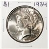 Image 1 : 1934 $1 Peace Silver Dollar Coin