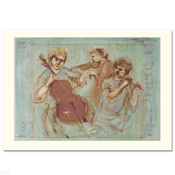 Edna Hibel (1917-2014) "Trio" Limited Edition Lithograph on Paper
