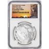 Image 1 : 2014 Tanzania 1000 Shillings Serengeti Lion Big 5 HR Silver Coin NGC PF70 Ultra Cameo