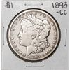 Image 1 : 1893-CC $1 Morgan Silver Dollar Coin