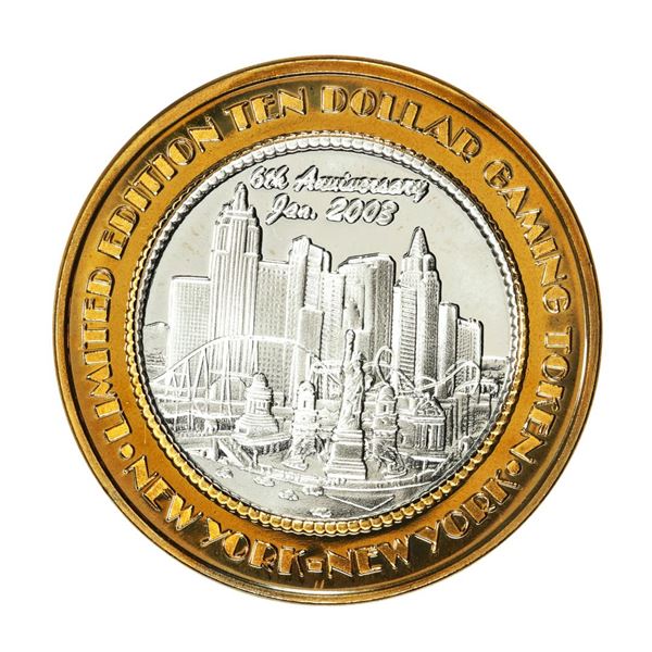 .999 Silver New York New York Hotel & Casino $10 Casino Limited Edition Gaming Token