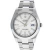 Image 2 : Rolex Men's Stainless Steel White Index Datejust 2 Wristwatch
