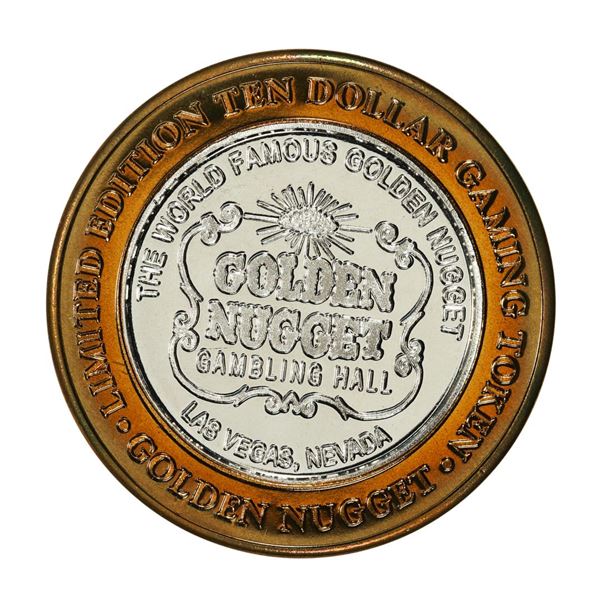 .999 Silver Golden Nugget Las Vegas, Nevada $10 Casino Limited Edition Gaming Token