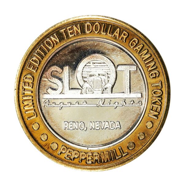 .999 Fine Silver Peppermill Reno, Nevada $10 Limited Edition Gaming Token