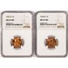 Image 1 : Lot of 1937-D & 1938-D Lincoln Wheat Cent Coins NGC MS67RD