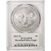 Image 2 : 2011-W $1 Burnished American Silver Eagle Coin PCGS SP70 Edmund C. Moy Signature