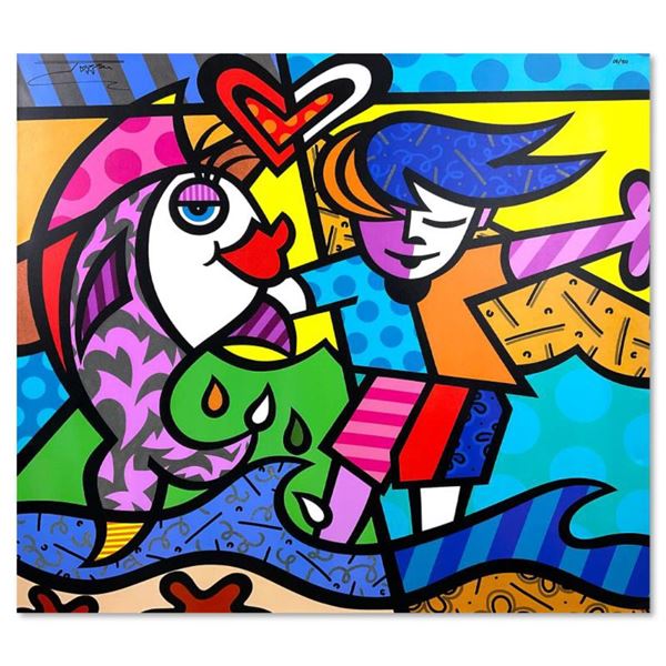 Jozza "Boy and the Fish" Limited Edition Giclee on Canvas