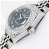 Image 5 : Rolex Ladies Stainless Steel Blue Roman Diamond Datejust Wristwatch