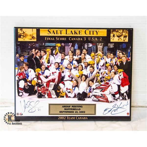 TEAM CANADA 2002 SLAT LAKE CITY AUTOGRAPHED