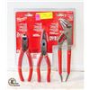 Image 1 : MILWAUKEE 3 PIECE COMFORT GRIP PLIERS SET