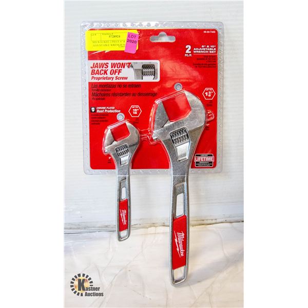 MILWAUKEE 2 PIECE 6" & 10" ADJUSTABLE WRENCH SET